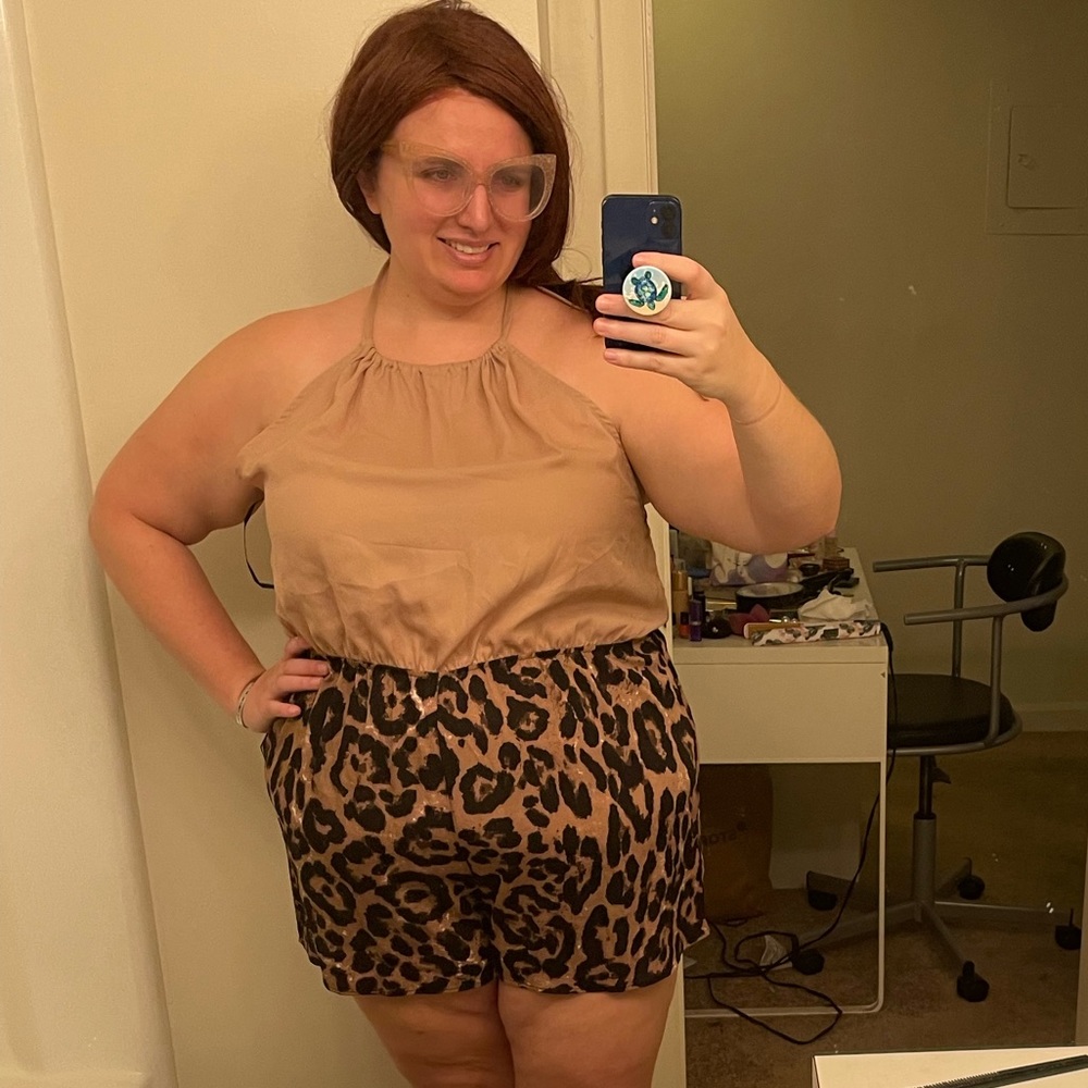 Leopard print romper